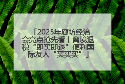 2025年廊坊经洽会亮点抢先看丨离境退税“即买即退”便利国际友人“买买买”