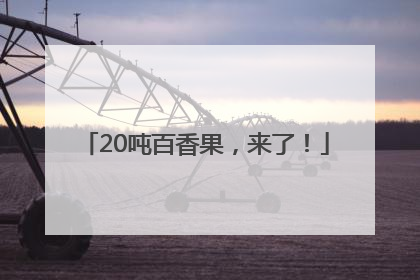 20吨百香果，来了！