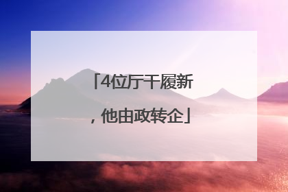 4位厅干履新，他由政转企