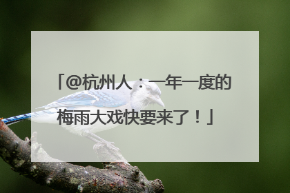 @杭州人：一年一度的梅雨大戏快要来了！