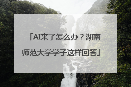 AI来了怎么办？湖南师范大学学子这样回答