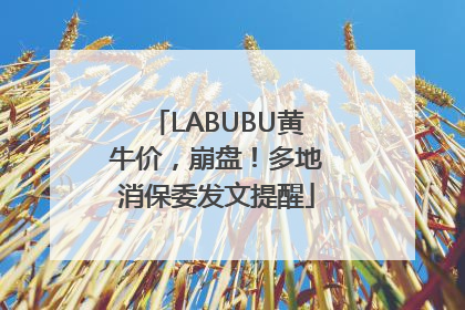 LABUBU黄牛价，崩盘！多地消保委发文提醒