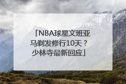 NBA球星文班亚马剃发修行10天？少林寺最新回应